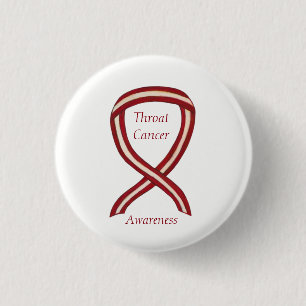 Badge Rond 2,50 Cm Sensibilisation au cancer du poumon Rayures de rub