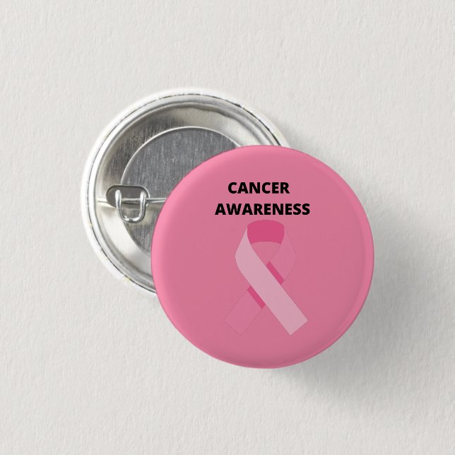 Badge Rond 2,50 Cm sensibilisation au cancer du sein (Devant & derrière)