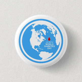 Badge Rond 2,50 Cm Sensibilisation au diabète Journée mondiale du dia