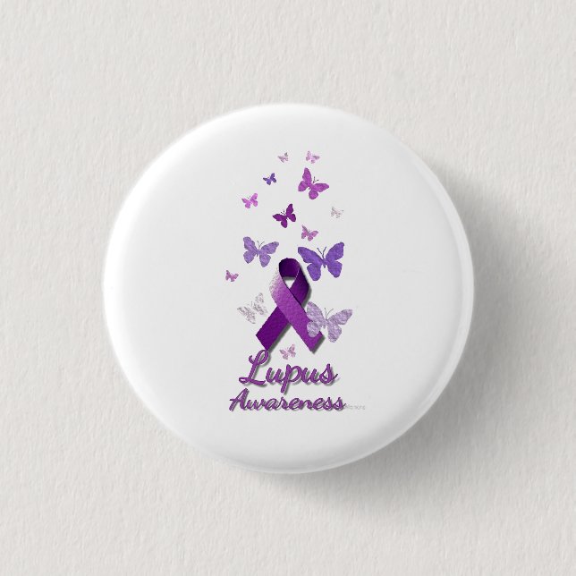 Badge Rond 2,50 Cm Sensibilisation au lupus (Devant)