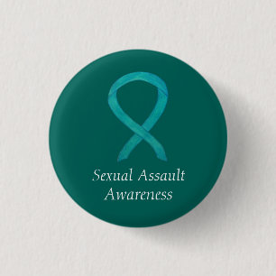 Badge Rond 2,50 Cm Sensibilisation aux agressions sexuelles Épingle 