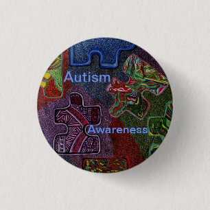 Badge Rond 2,50 Cm Sensibilisation sur l'autisme