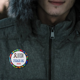 Badge Rond 2,50 Cm Sensibilisation sur l'autisme drôle