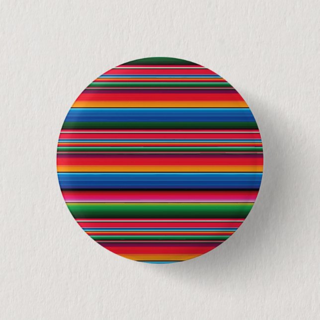 Badge Rond 2,50 Cm Serape rouge saltillo traditionnelle mexicaine cou (Devant)