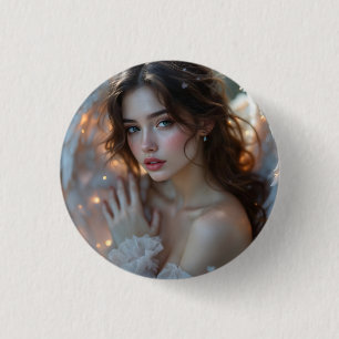 Badge Rond 2,50 Cm Seraph Twilight - Angel brillant de lumière du soi