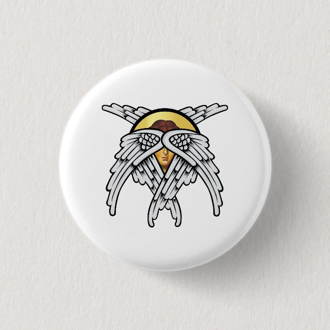 Badge Rond 2,50 Cm Seraphim Angel Silver (Devant)