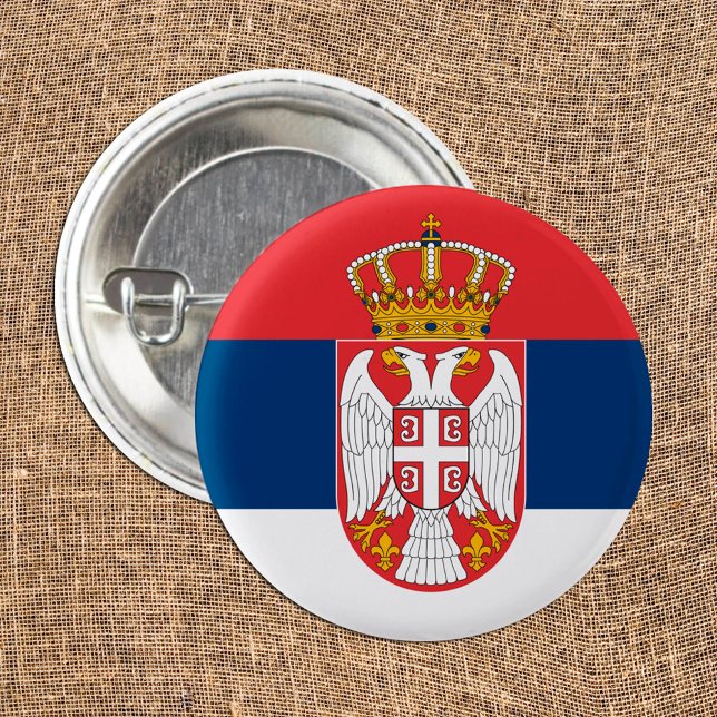 Badge Rond 2,50 Cm Serbian Flag & Serbia fashion patriot /sports (Créateur téléchargé)