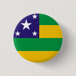 Badge Rond 2,50 Cm Sergipe, bouton indicateur d'état brésilien