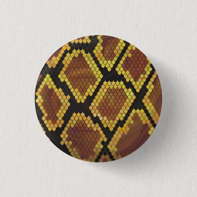 Badge Rond 2,50 Cm Serpent Brown et impression or (Devant)