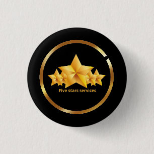 Badge Rond 2,50 Cm Services cinq étoiles