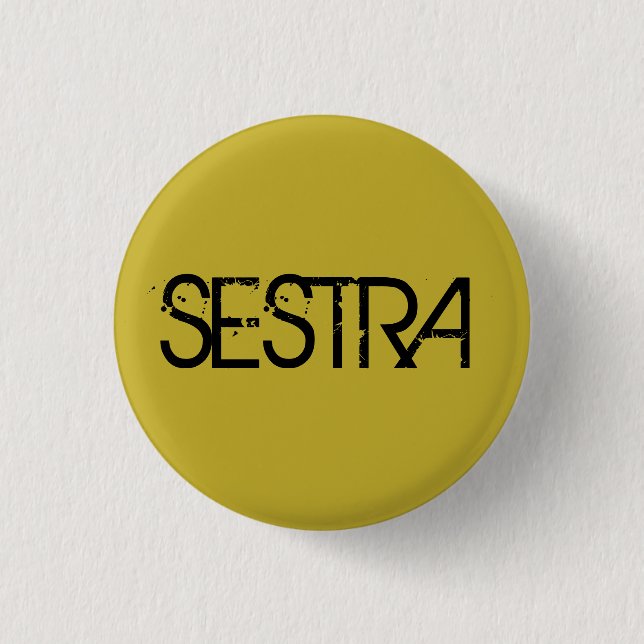 Badge Rond 2,50 Cm Sestra de noir d'orphelin d'exposition de TV, bloc (Devant)