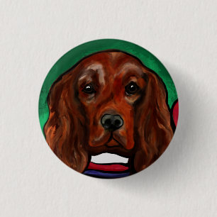 Badge Rond 2,50 Cm Setter rouge irlandais   