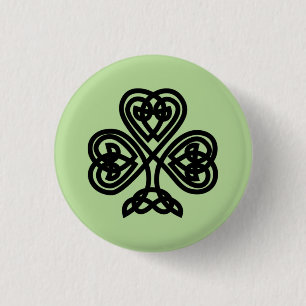 Badge Rond 2,50 Cm Shamrock celte