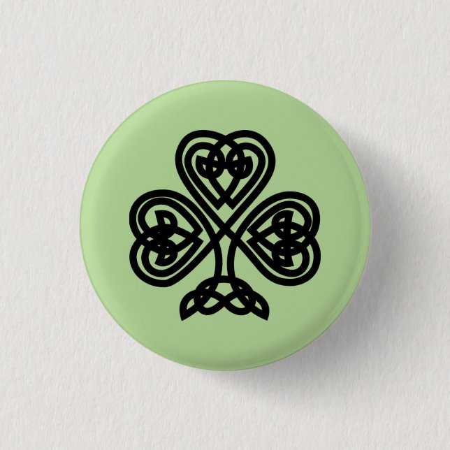 Badge Rond 2,50 Cm Shamrock celte (Devant)