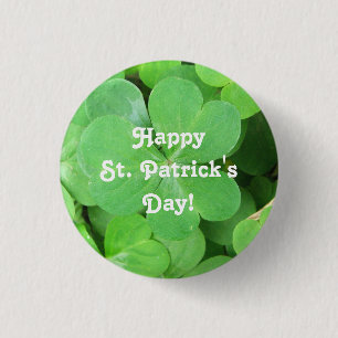 Badge Rond 2,50 Cm Shamrock de la Saint-Patrick