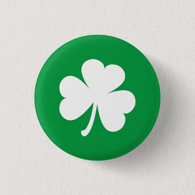 Badge Rond 2,50 Cm Shamrock irlandais personnalisable (Devant)