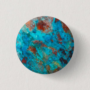 Badge Rond 2,50 Cm Shattuckite bleue