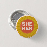SHE / Son Prononouns Sunflower Daisy Pride
