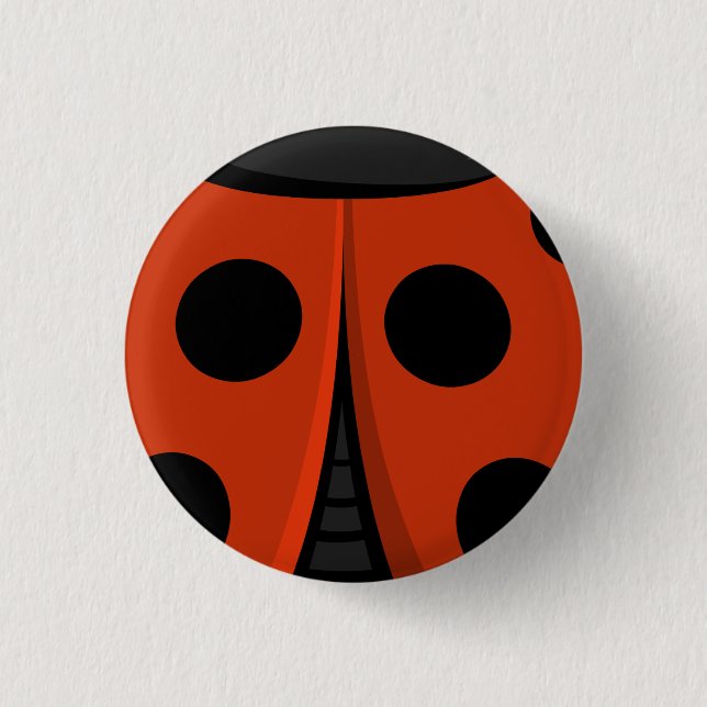 Badge Rond 2,50 Cm Shell Ladybug (Devant)