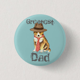 Badge Rond 2,50 Cm Sheltie papa