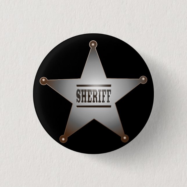 Badge Rond 2,50 Cm Shérif (Devant)