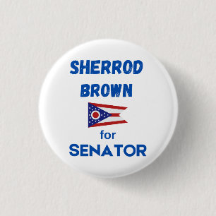 Badge Rond 2,50 Cm Sherrod Élection du candidat de l'État politique B