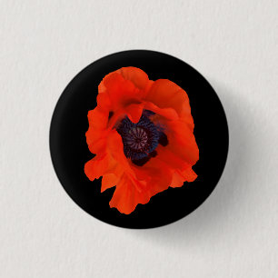 Badge Rond 2,50 Cm Si On Ne Laisse Pas Oublier Le Bouton Du Pavot