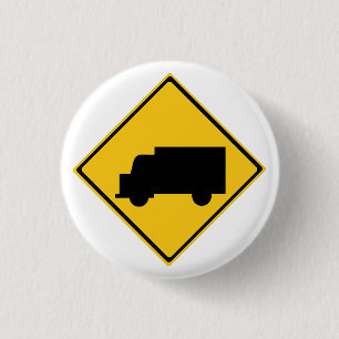 Badge Rond 2,50 Cm Signal d'avertissement de camion routier