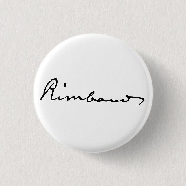 Badge Rond 2,50 Cm Signature of Arthur Rimbaud (Devant)