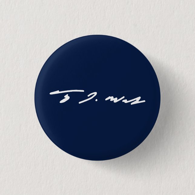 Badge Rond 2,50 Cm Signature Tim Walz (Devant)