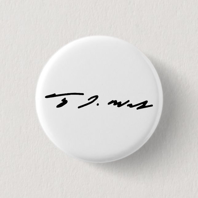 Badge Rond 2,50 Cm Signature Tim Walz (Devant)