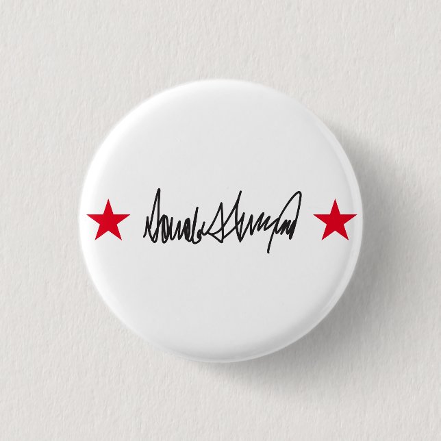 Badge Rond 2,50 Cm Signature Trump (Devant)