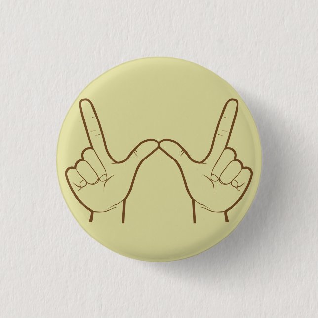 Badge Rond 2,50 Cm Signe à main quelconque Flair rétro (Devant)