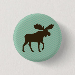 Badge Rond 2,50 Cm Silhouette d'élan