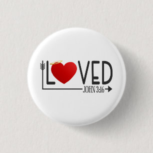 Badge Rond 2,50 Cm Simple amour de la Bible contre la Saint-Valentin 