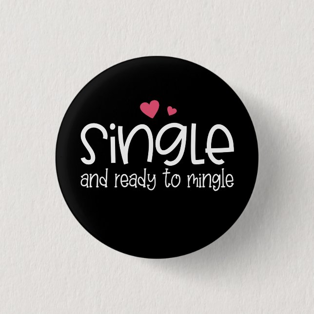 Badge Rond 2,50 Cm Simple et prêt à mélanger la Saint-Valentin | Bout (Devant)