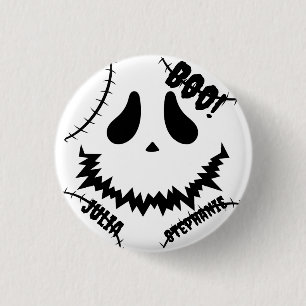 Badge Rond 2,50 Cm Simple Happy Halloween Boo famille et amis Nom
