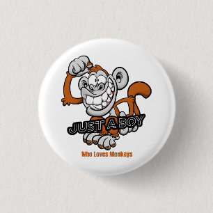 Badge Rond 2,50 Cm singe juste un garçon 