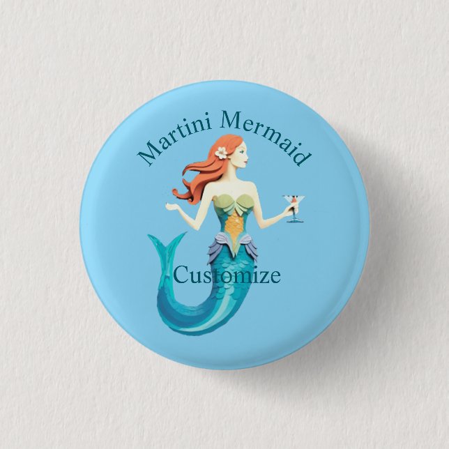 Badge Rond 2,50 Cm Sirène Martini Thunder_Cove (Devant)