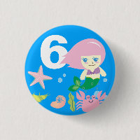 Sirène mignonne et Anniversaire de enfant de crabe