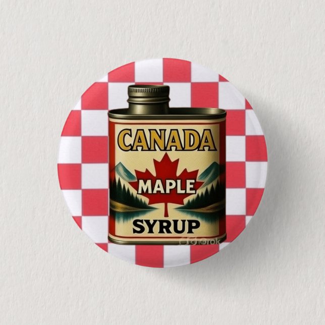 BADGE ROND 2,50 CM SIROP D'ÉRABLE DU CANADA (Devant)