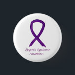 Badge Rond 2,50 Cm Sjogren's Syndrome Awareness Ribbon Custom Art Pin<br><div class="desc">La cause de sensibilisation au syndrome de Sjogren utilise un ruban violet. La broche à ruban de sensibilisation présente la peinture d'un ruban de conscience violet sur un pendentif à bouton personnalisé. Le pendentif de sensibilisation note "Sensibilisation au syndrome de Sjogren". Les épingles ou boutons d'un ruban de sensibilisation violet...</div>