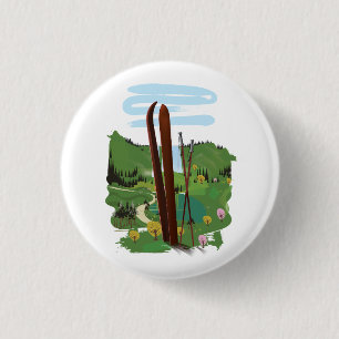 Badge Rond 2,50 Cm Ski