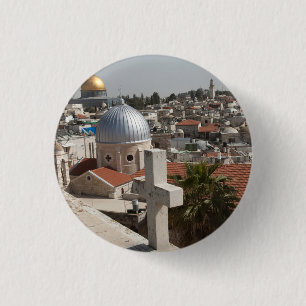 Badge Rond 2,50 Cm Skyline de la vieille Jérusalem