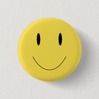 Badge Rond 2,50 Cm Smile Yellow Cute Face 001