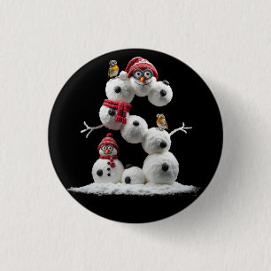 Badge Rond 2,50 Cm Snowman-minion en forme de S