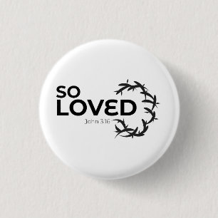 Badge Rond 2,50 Cm So Loved - Christian