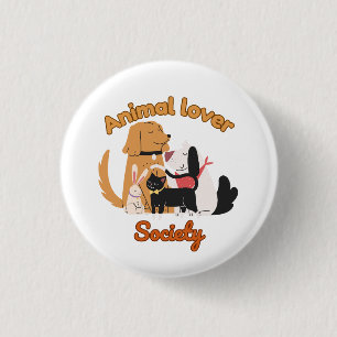 Badge Rond 2,50 Cm Société des amoureux d'animaux pour amateur de ani