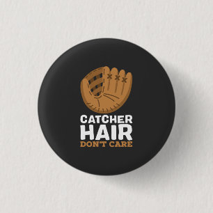 Badge Rond 2,50 Cm Softball - Attrapeur Cheveux N'en Ont Rien À Faire