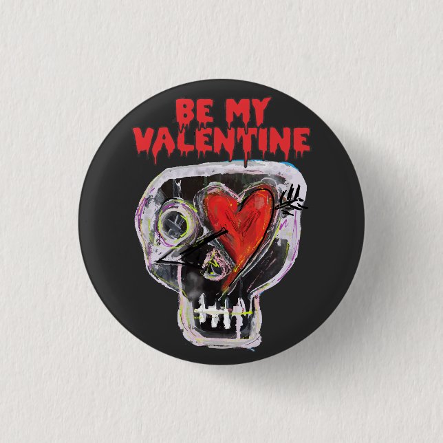 BADGE ROND 2,50 CM SOIS MA VALENTINE (Devant)